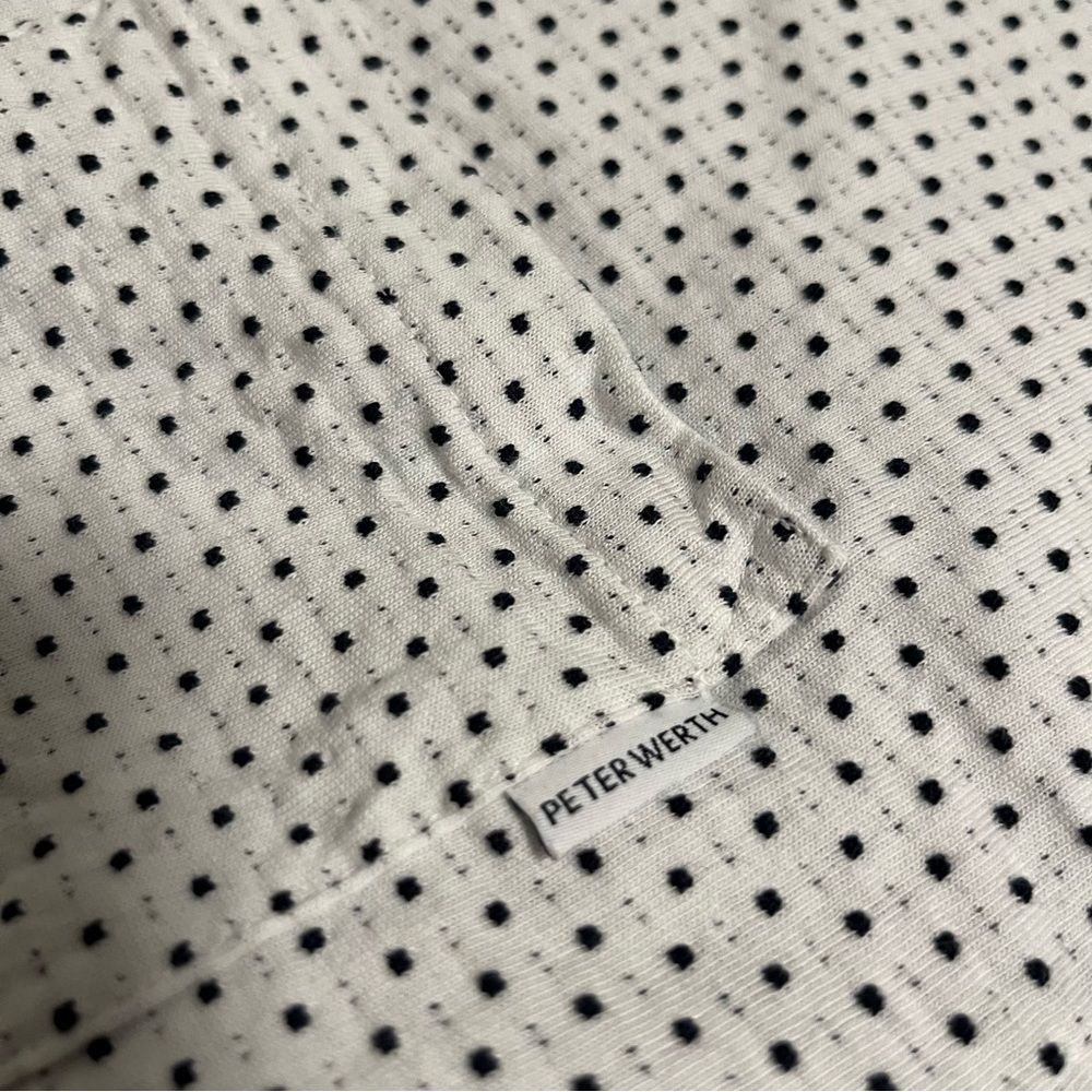 ⭐️MUST GO free ship! Peter Werth Men’s Bridger Tee - Textured White + Navy Small - Picture 4 of 13